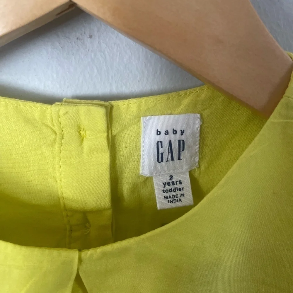 ☀️Gap Yellow Eyelet Baby Blouse Sz 2 Years